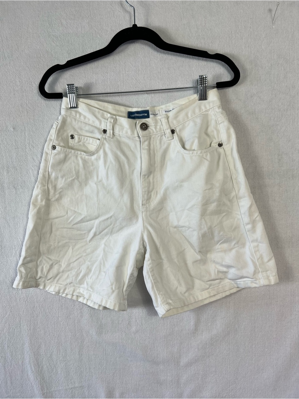 Liz Claiborne White Womens Jean Shorts